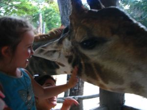 Céleste et sa giraffe